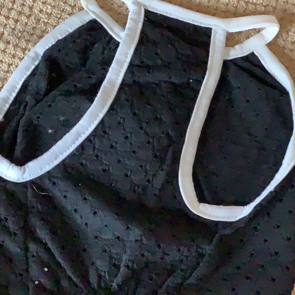 Black Stretch Eyelet Fancy Dress - Picture 8 of 11
